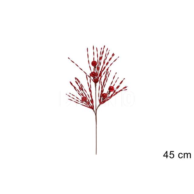 Stelo 45 cm. con 5 palline rosse - Principale