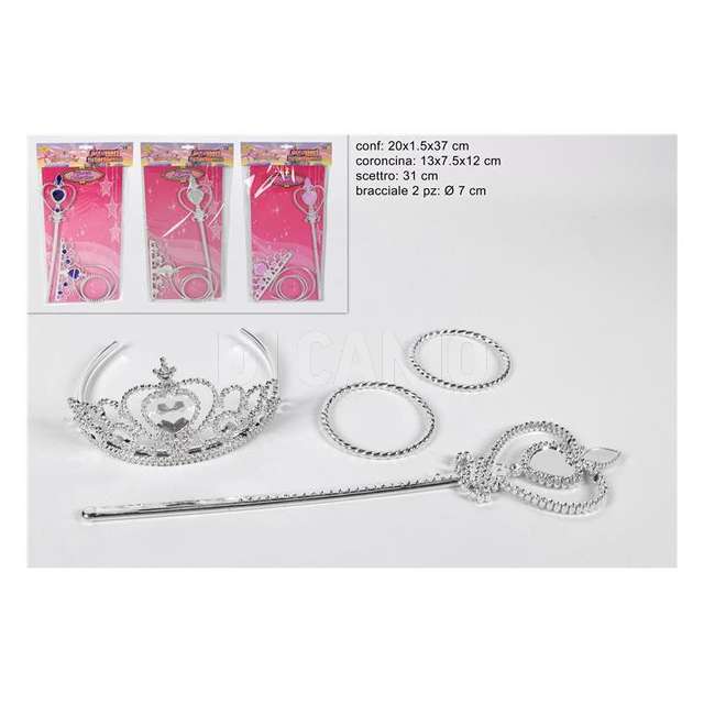 Set principessa coroncina scettro e bracciale - Principale