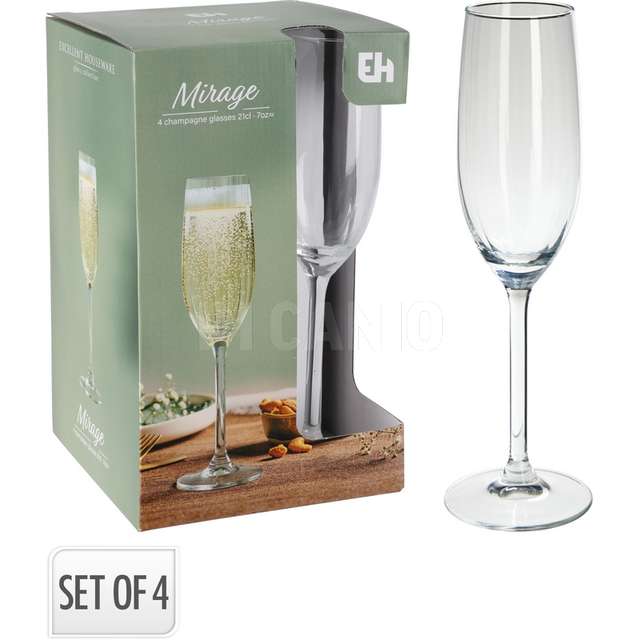 4 flutes vetro 210ml - Principale