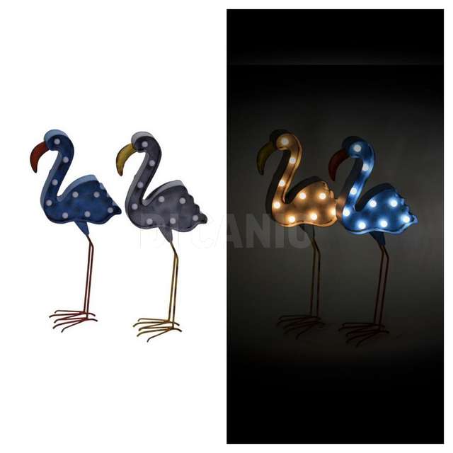 Dec. mare fenicottero metallo c_led 2 ass cm13,5x7h31 vac.5113290000 - Principale
