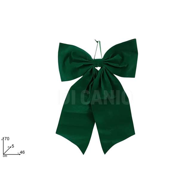 Fiocco 46x70 cm effetto velluto verde - Principale