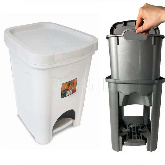 Eco pattumiera margherita lt 16 bianco - Principale