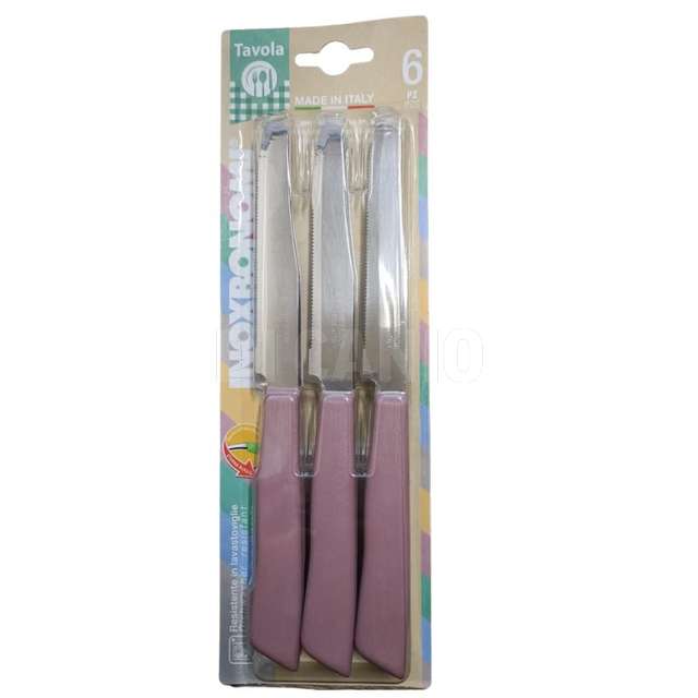 Blister 6 pz coltello tavola rosa antico bonomi - Principale