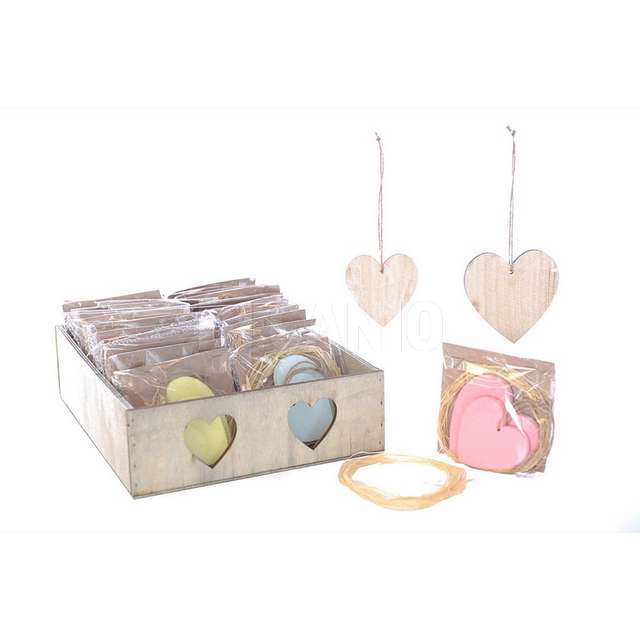 Set 2 decorazioni cuore da appendere inlegno mercury - Principale