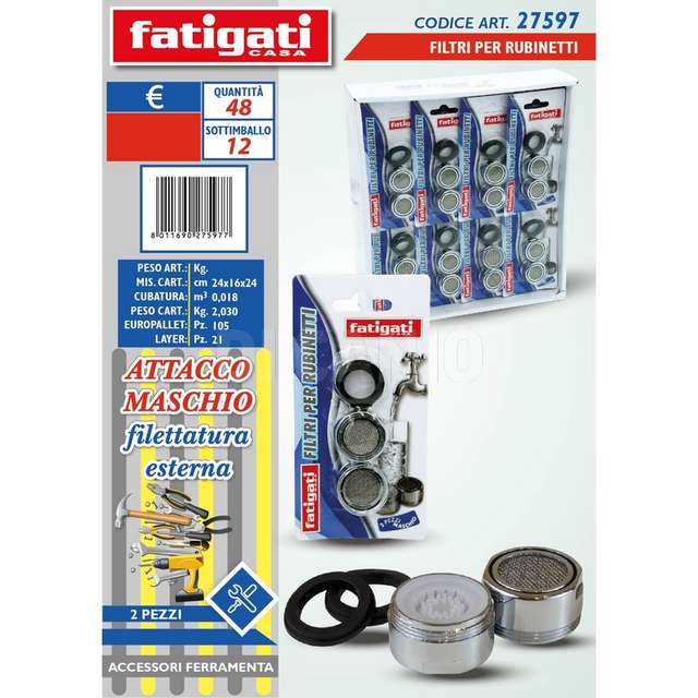 Filtri x rubinetti 2pz.(maschio) - Principale