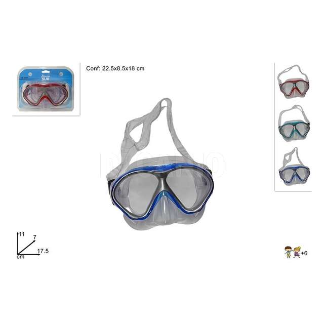 Maschera sub +6 anni 3colori in blister - Principale