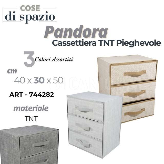 Cassettiera tnt pieghevole cm.40x30x50 pandroa - Principale