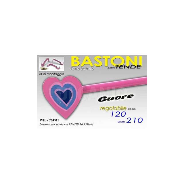 Asta tenda cm.120-210 cuore gicos - Principale