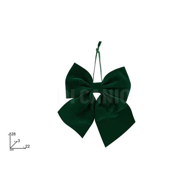 Fiocco 22x28 cm effetto velluto verde - Principale