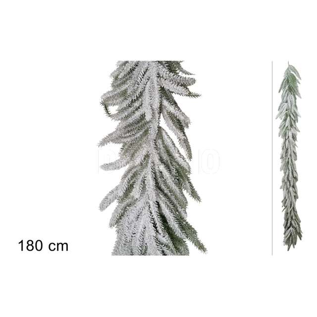 Ghirlanda 180cm rami in pvc innevata - Principale