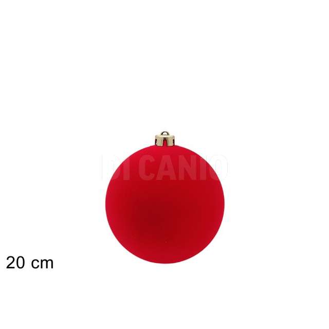 Palla 20 cm. floccata rossa - Principale