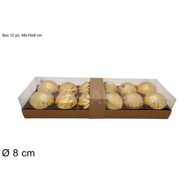 Palle 12 pz. 8 cm. oro - Principale