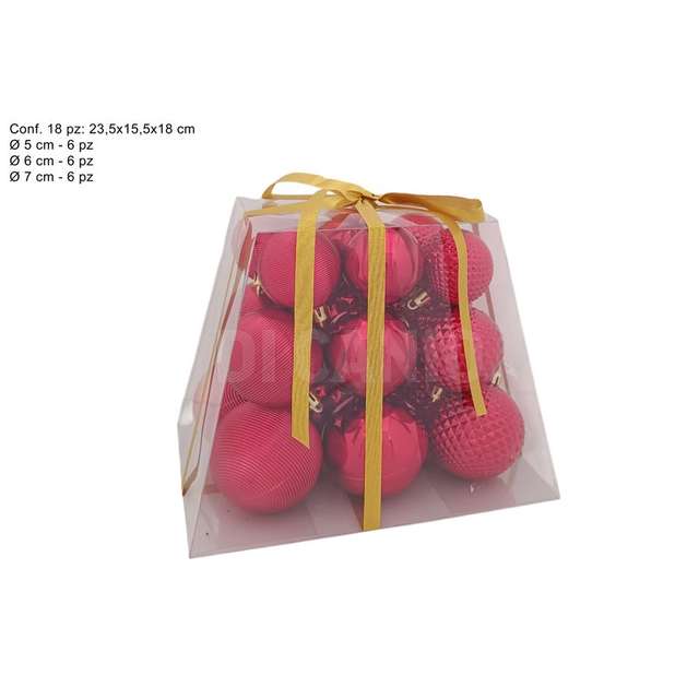 Palle 18 pz. rosse in box piramide - Principale