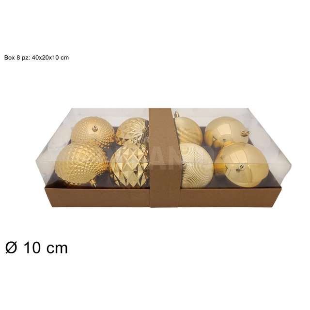 Palle 8 pz. 10 cm. oro - Principale