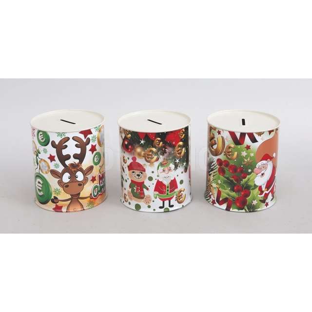 Savadanaio latta cm.11x13 decori natalizi assortiti - Principale