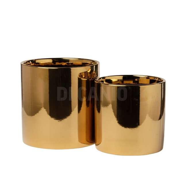 Set 2 caspo' 21x21x21/18x18x18 cm gold - Principale