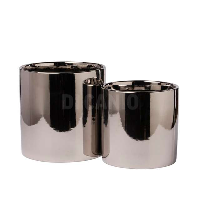 Set 2 caspo' 21x21x21/18x18x18 cm silver - Principale
