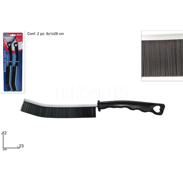 Set 2 pz spazzola per fessure cm.11x1.5x26 - Principale