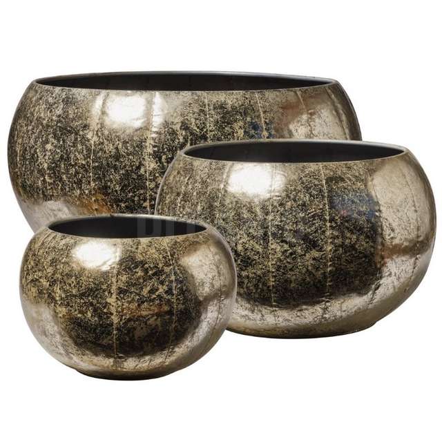 Set 3 ciotole l.53,5x34-m.42,5x28-s.31x23 pewter - Principale