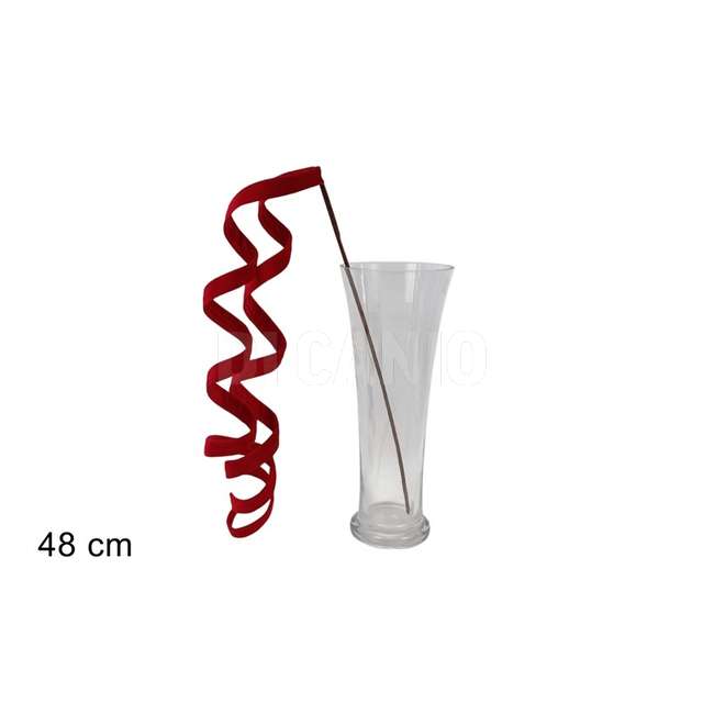 Stelo pendente effetto velluto rosso - Principale