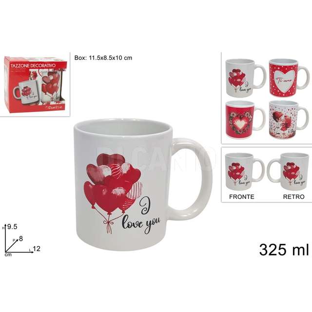 Tazzone mug 325 ml san valentino 4 assortito - Principale