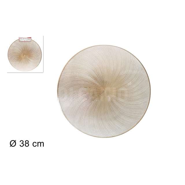 Tovaglietta tonda diam 38cm decorata ororo /gold - Principale
