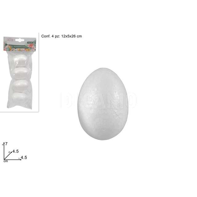 Uova polistirolo 7 cm 4pz - Principale