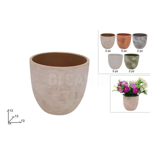 Vaso ceramica 13 cm 5 col. - Principale