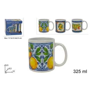 TAZZONE MUG 325ml LIMONI   3ASS
