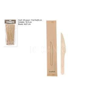 SET 20 PZ COLTELLI LEGNO IMBUSTATE SINGOLARMENTE